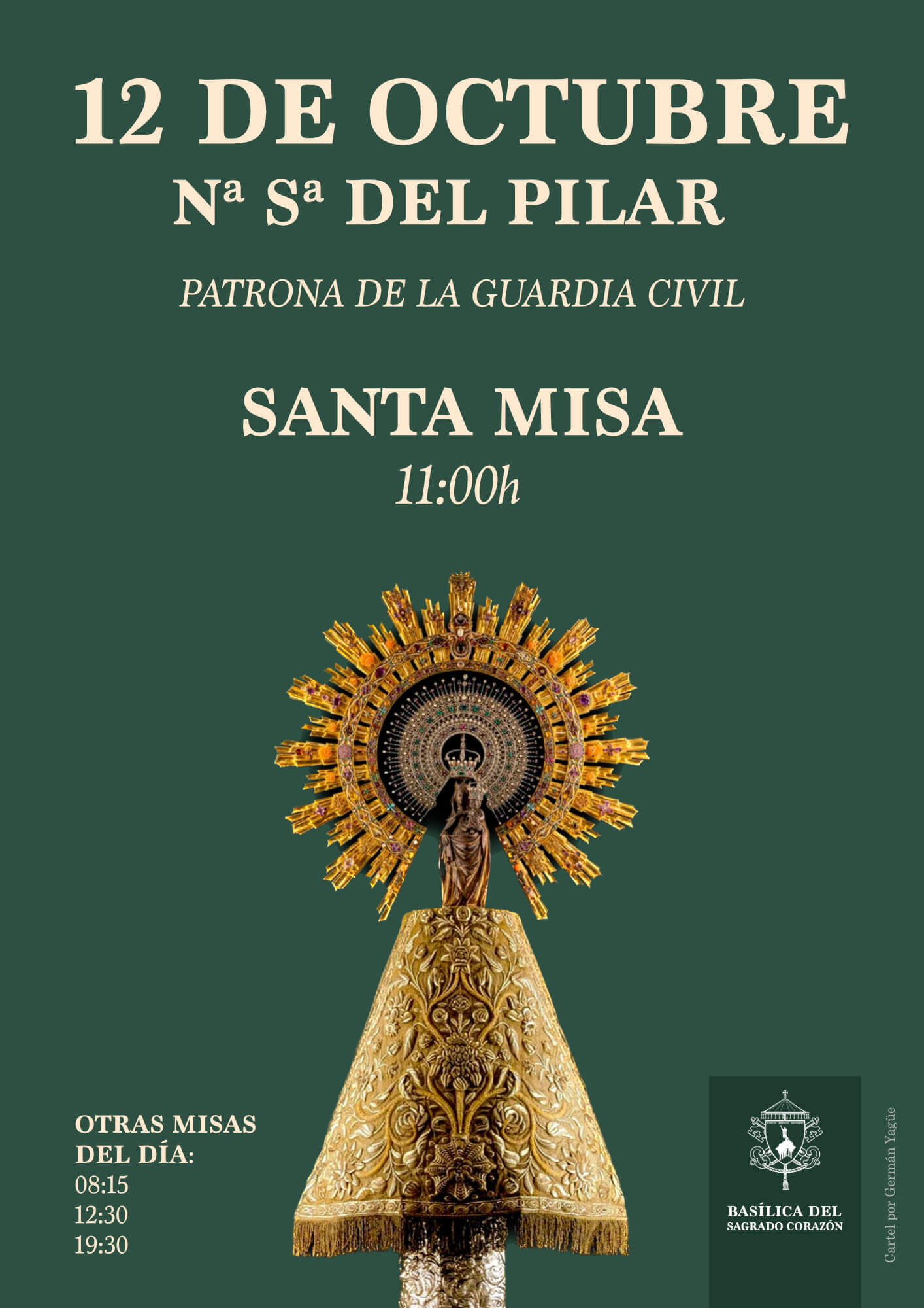 Santa Misa a la Virgen del Pilar, patrona de la Guardia Civil