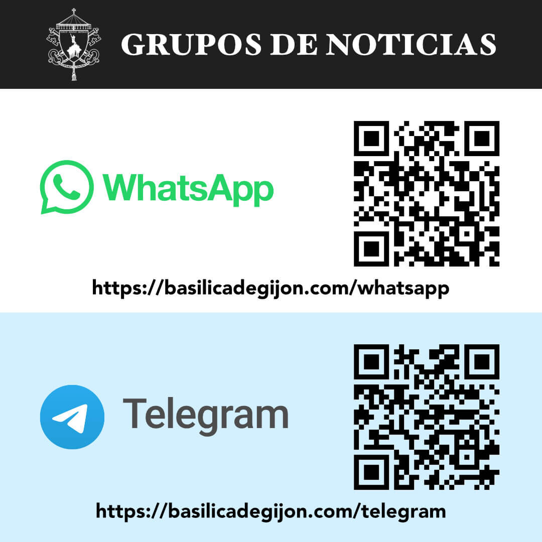 Noticias de la Basílica en Whatsapp y Telegram